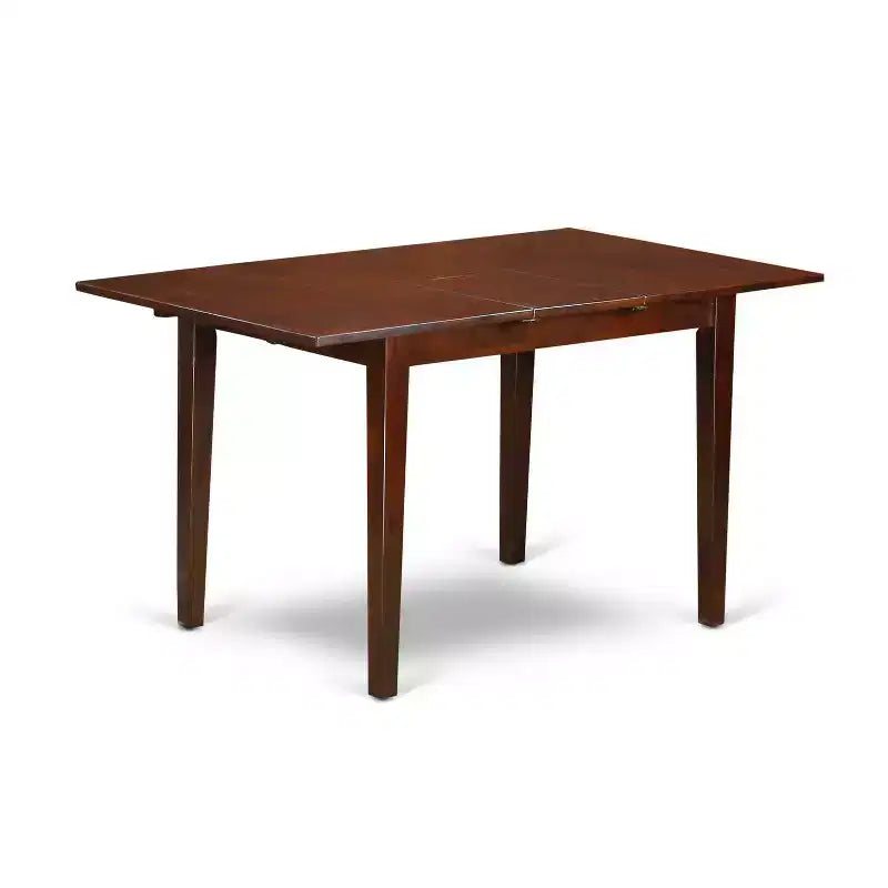 Vintage Kitchen Dinette Set - 2 Fabric Chairs & Butterfly Leaf Table - Mahogany Finish