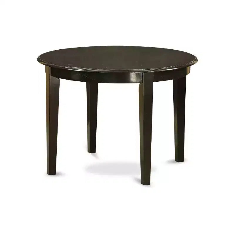 5 Piece Dinette Set - Retro Kitchen Table & Chairs - Round Dining Table for 4 - Cappuccino Finish