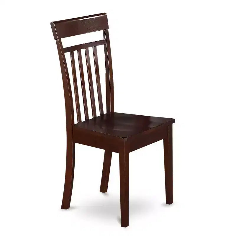 Small Space Dinette Set - 7 Piece Rectangular Table & 6 Chairs - Solid Wood Dining Set