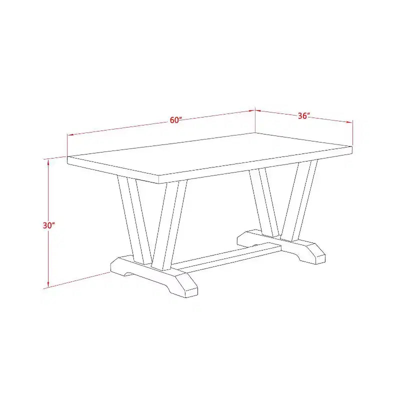 HomeStock 3-Piece Rectangle Distressed Jacobean Finish Solid Wood Top Dining Table with 2-Benches