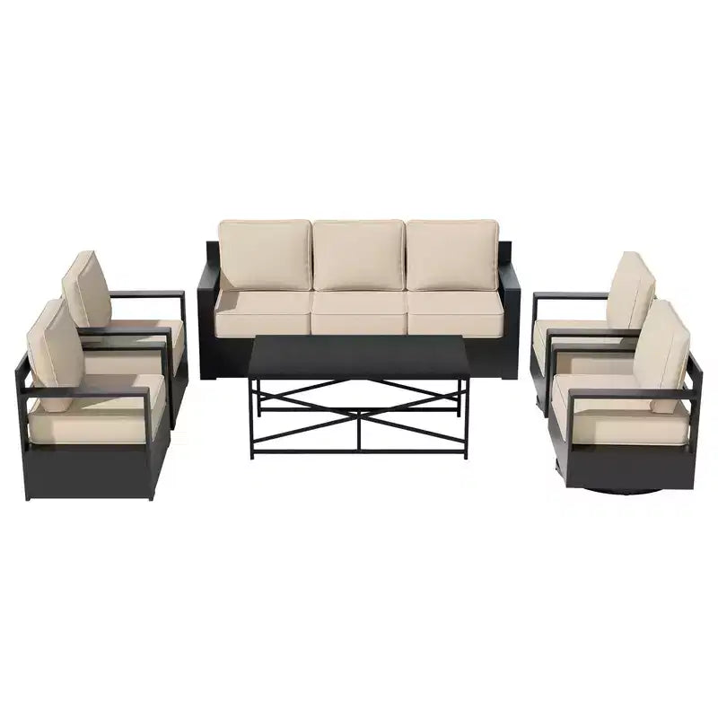 UPTIOT 6-Piece Outdoor Patio Conversation Set