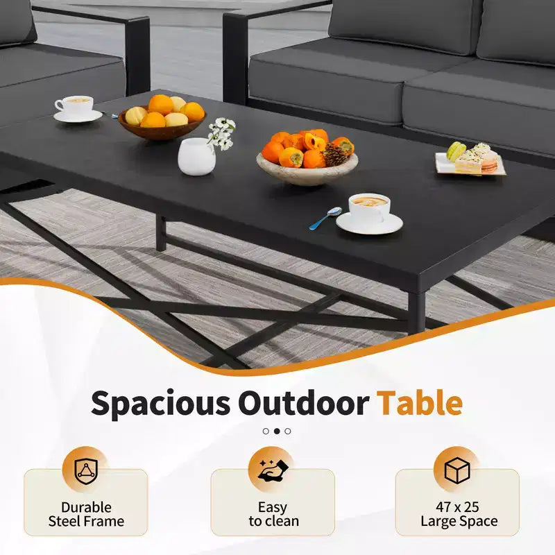 UPTIOT 6-Piece Outdoor Patio Conversation Set