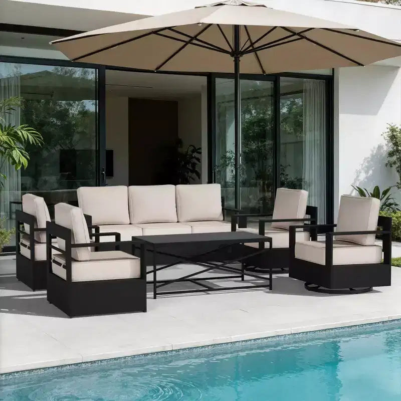 UPTIOT 6-Piece Outdoor Patio Conversation Set