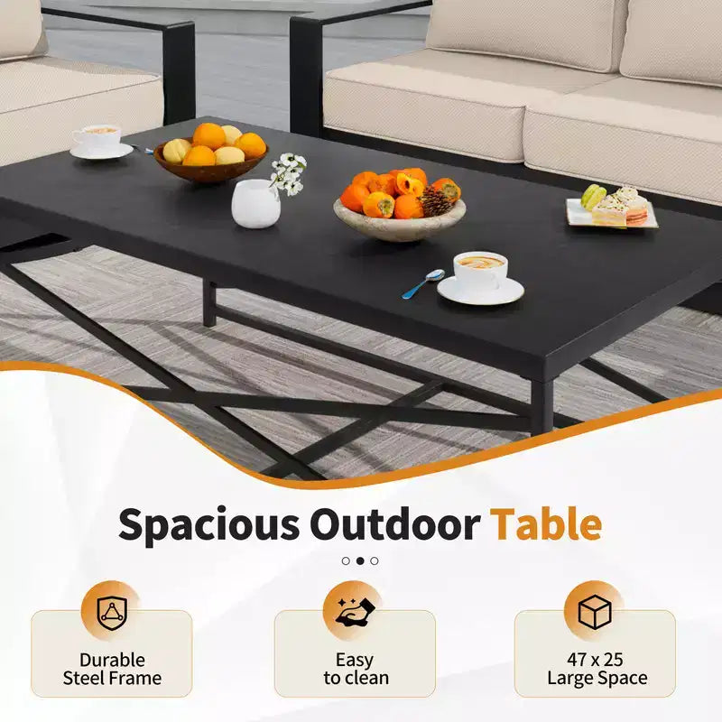 UPTIOT 6-Piece Outdoor Patio Conversation Set