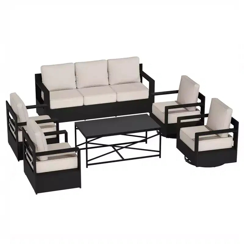 UPTIOT 6-Piece Outdoor Patio Conversation Set