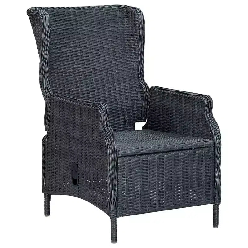 vidaXL 7 Piece Patio Dining Set Dark Gray