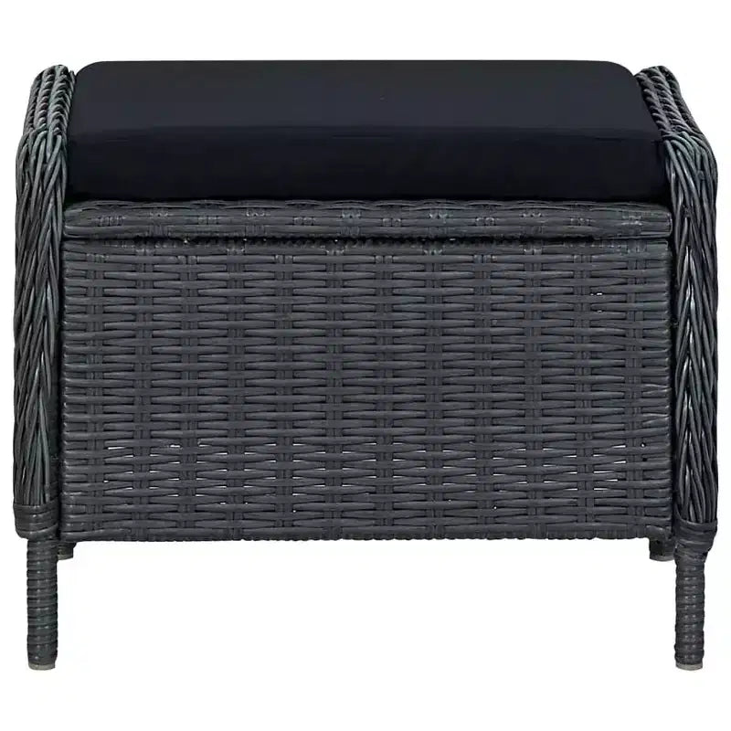 vidaXL 7 Piece Patio Dining Set Dark Gray