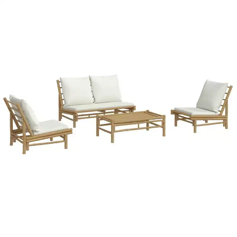 vidaXL Garden Lounge Set Natural Bamboo,