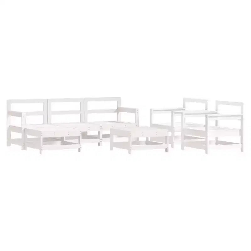 vidaXL Patio Lounge Set with Cushions Outdoor Furniture Set 7 Piece Solid Wood