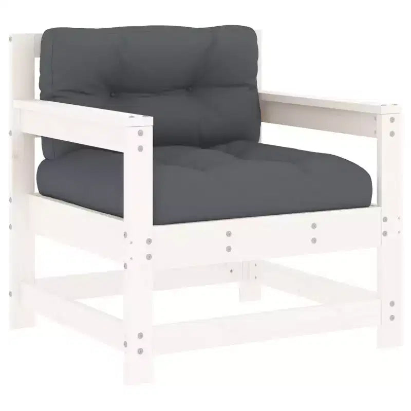 vidaXL Patio Lounge Set with Cushions Outdoor Furniture Set 7 Piece Solid Wood