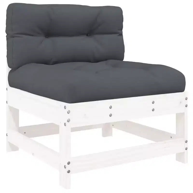 vidaXL Patio Lounge Set with Cushions Outdoor Furniture Set 7 Piece Solid Wood