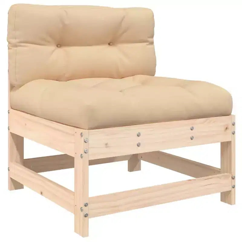 vidaXL Patio Lounge Set with Cushions Outdoor Furniture Set 7 Piece Solid Wood