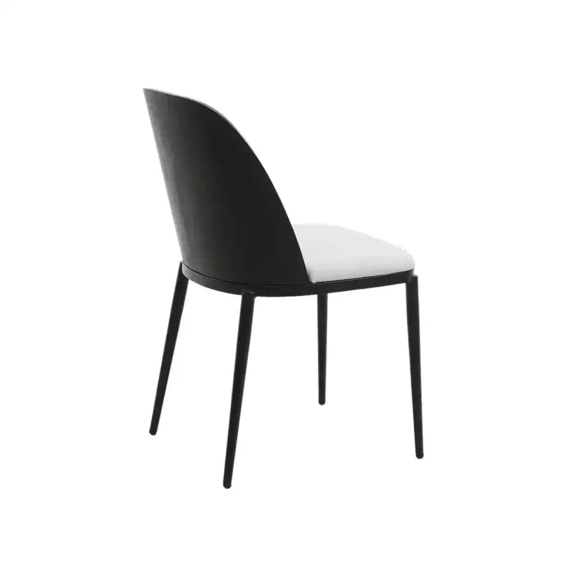 LeisureMod Tule 7-Piece Dining Set in Steel Frame with 6 Upholstered Seat Dining Chairs and 71 Oval Dining Table with Wood Tabletop