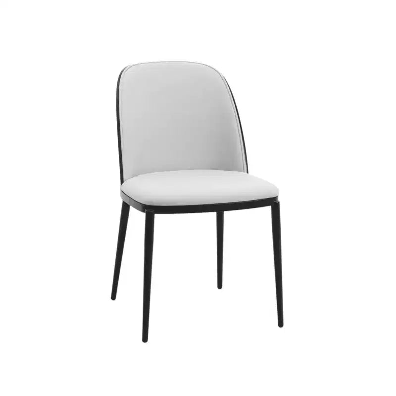 LeisureMod Tule 7-Piece Dining Set in Steel Frame with 6 Upholstered Seat Dining Chairs and 71 Oval Dining Table with Wood Tabletop