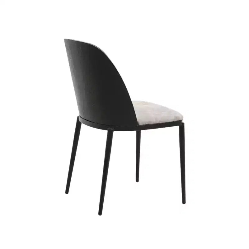 LeisureMod Tule 7-Piece Dining Set in Steel Frame with 6 Upholstered Seat Dining Chairs and 71 Oval Dining Table with Wood Tabletop