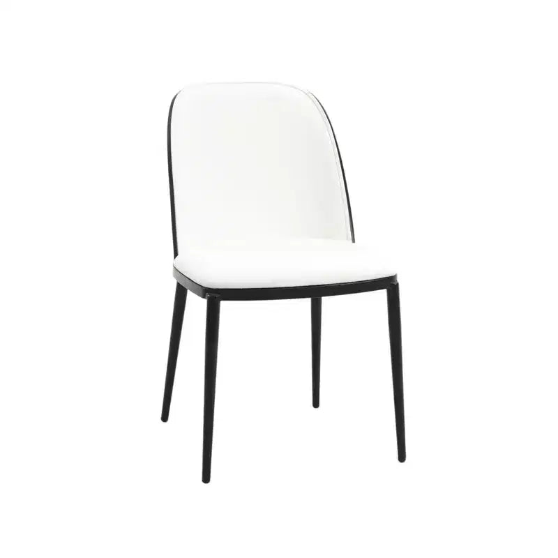 LeisureMod Tule 7-Piece Dining Set in Steel Frame with 6 Upholstered Seat Dining Chairs and 71 Oval Dining Table with Wood Tabletop