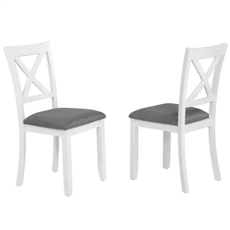 sumyeg 6 Piece Dining Table Set with Bench and 4 Chairs for Kitchen or Dining Room