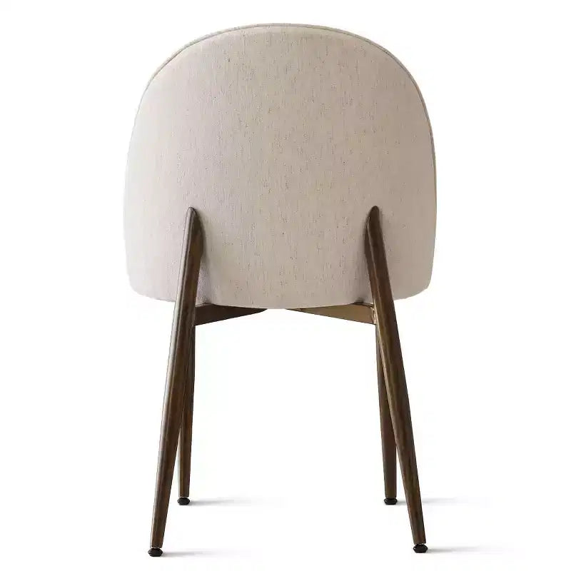 5-Piece Round Dining Set, 46 Walnut-Tone Pedestal Table and Armless Upholstered Chairs, for Breakfast Nooks-Panipeachy