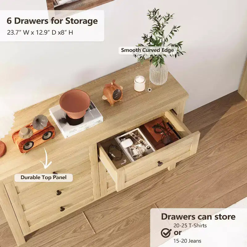 MAYEERTY 3 Pieces Full Bedroom with Double Sliding Door Storage Headboard and Chariging Station Storage Nightstand and Dresser for Bedroom Natural