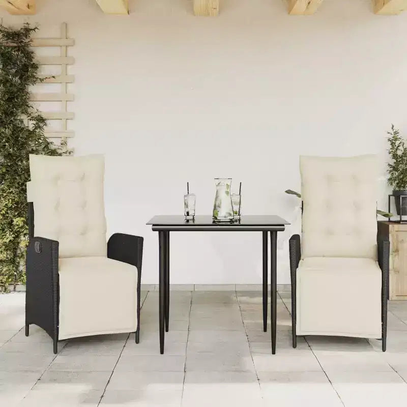 vidaXL Modern Garden Dining Set in Wicker