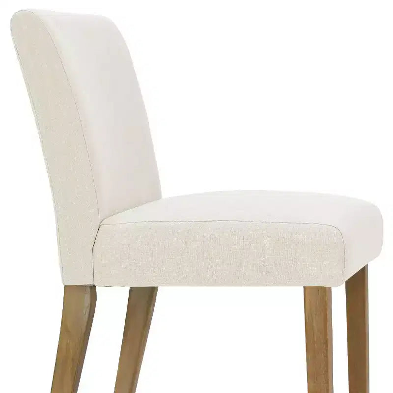 47-83 Extendable Dining Table Set for 4, Natural Wood-Tone Table and 4 Upholstered Armless Chairs with Solid Wood Legs-Panipeachy