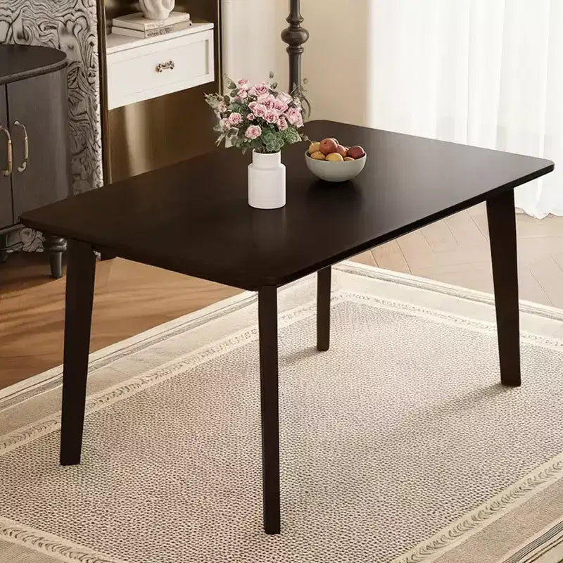 5-Piece Rustic Dining Set with Wood Table and 4 Upholstered Chairs in Espresso