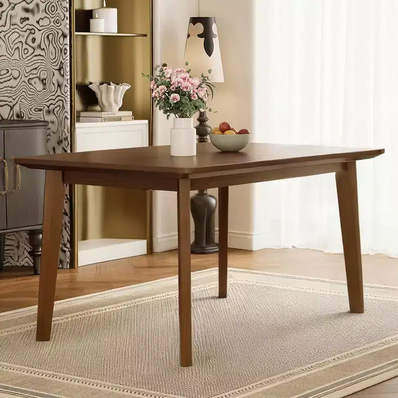 5-Piece Rustic Dining Set with Wood Table and 4 Upholstered Chairs in Espresso