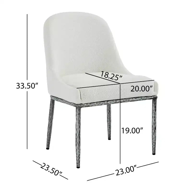 Christopher Knight Home Valeska 5 Piece Industrial Luxe Hand-Forged Sintered Stone Dining Table with Upholstered Dining Chairs