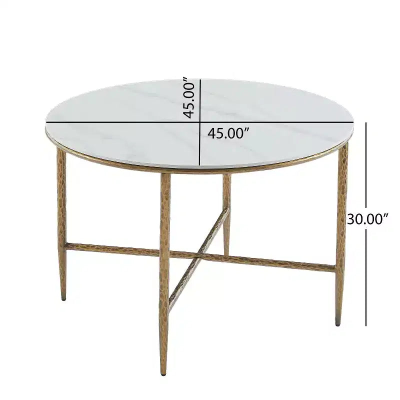 Christopher Knight Home Valeska 5 Piece Industrial Luxe Hand-Forged Sintered Stone Dining Table with Upholstered Dining Chairs