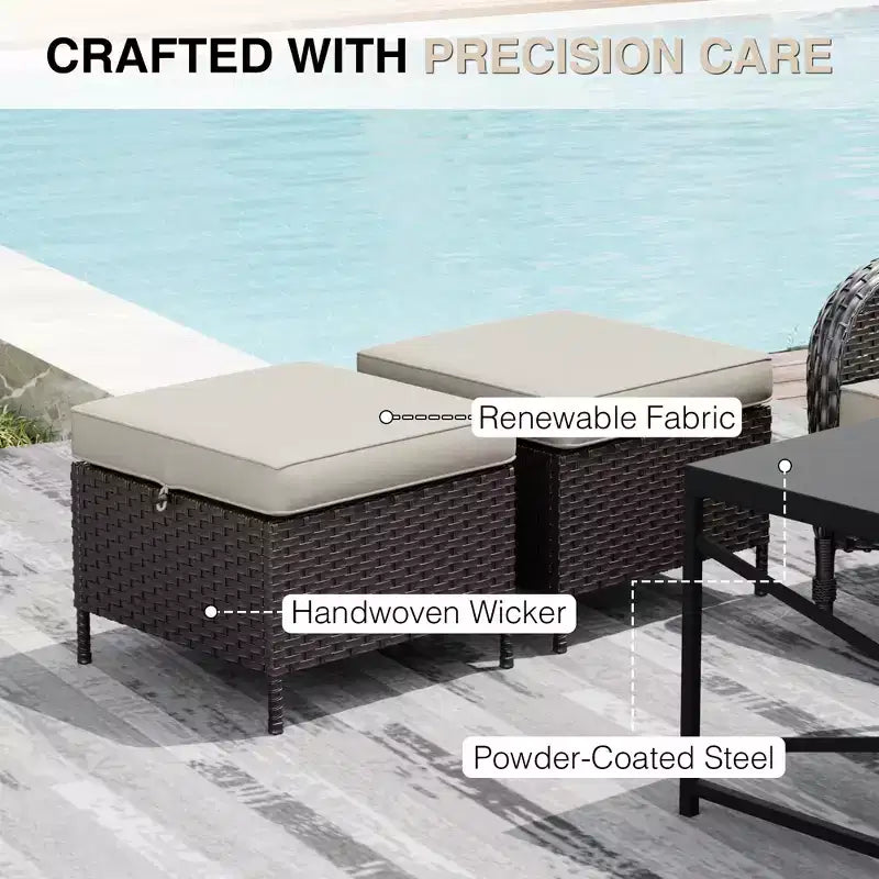 UPTIOT Premium Outdoor Patio Set with Coffee Table & High-Density Cushions for Garden Relaxation