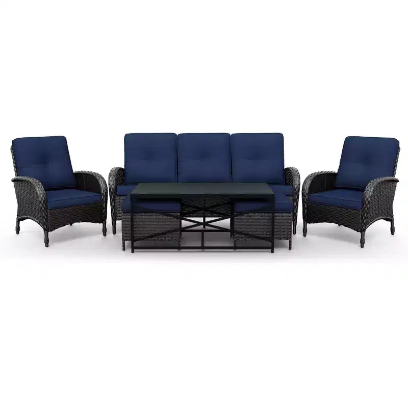 UPTIOT Premium Outdoor Patio Set with Coffee Table & High-Density Cushions for Garden Relaxation