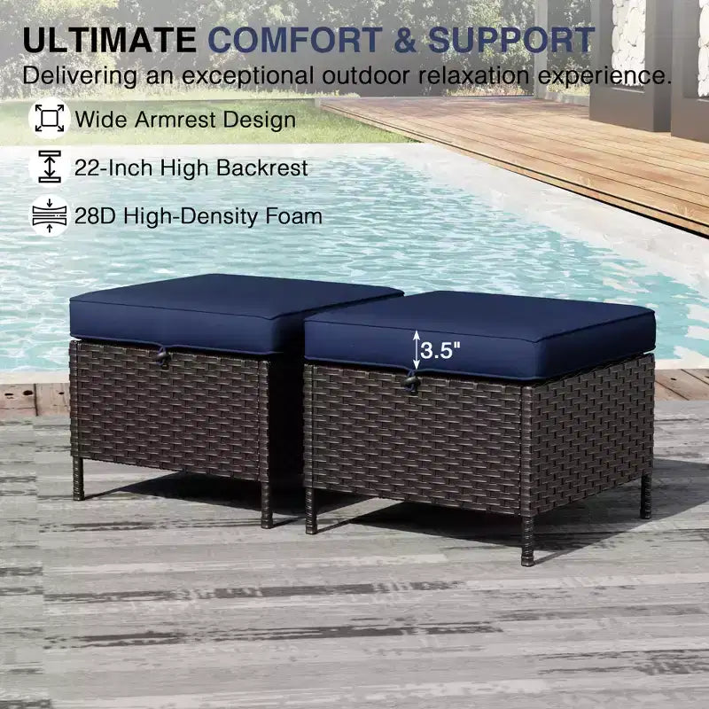 UPTIOT Premium Outdoor Patio Set with Coffee Table & High-Density Cushions for Garden Relaxation
