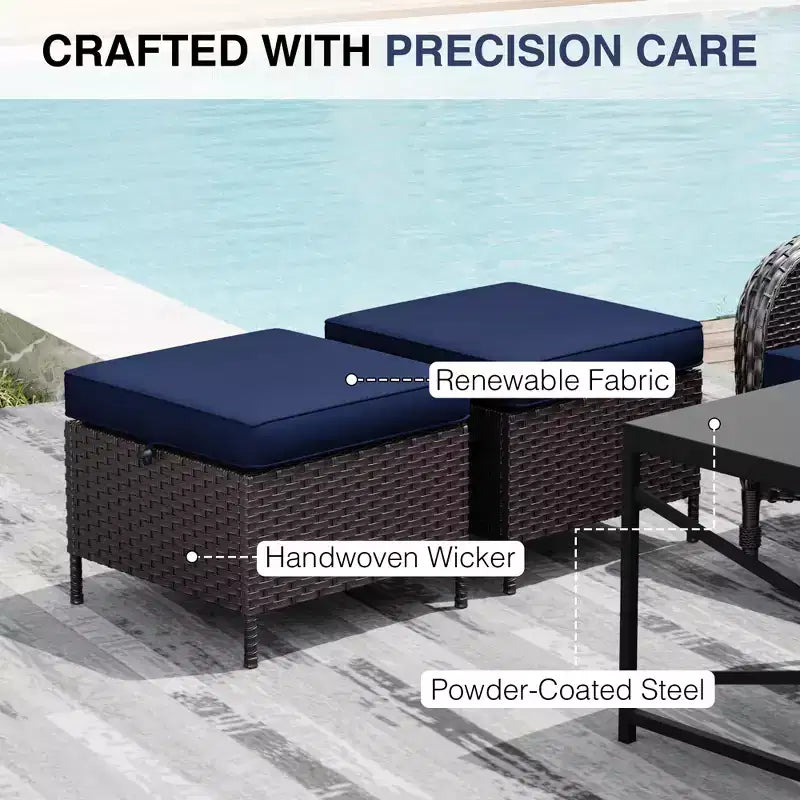 UPTIOT Premium Outdoor Patio Set with Coffee Table & High-Density Cushions for Garden Relaxation