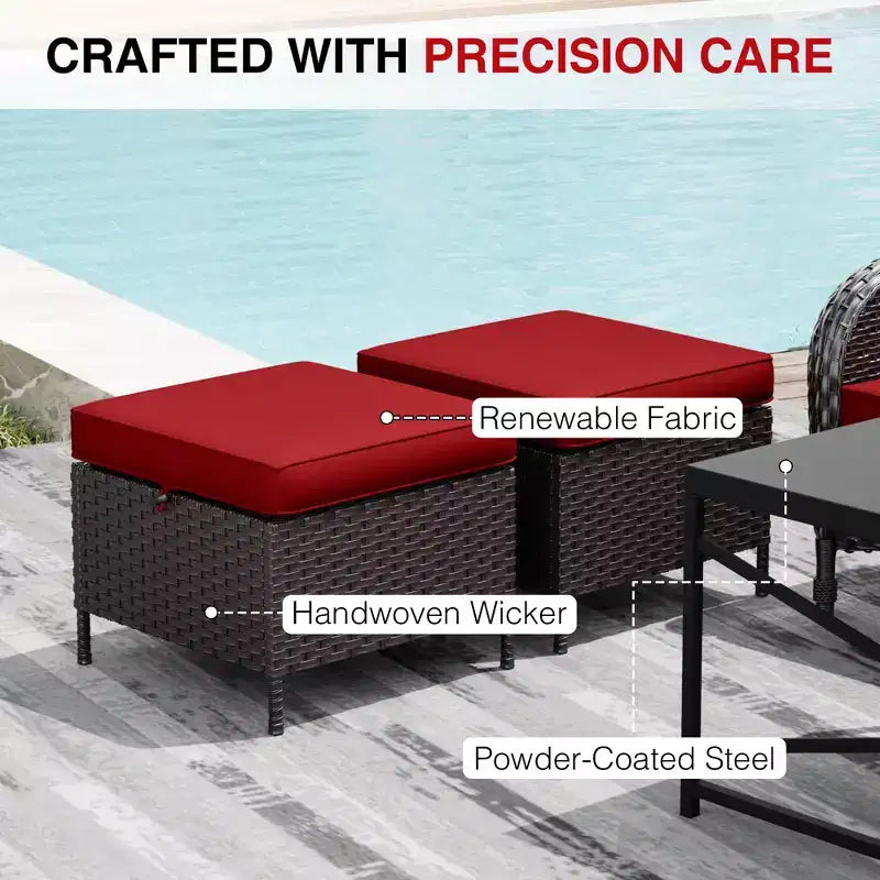 UPTIOT Premium Outdoor Patio Set with Coffee Table & High-Density Cushions for Garden Relaxation