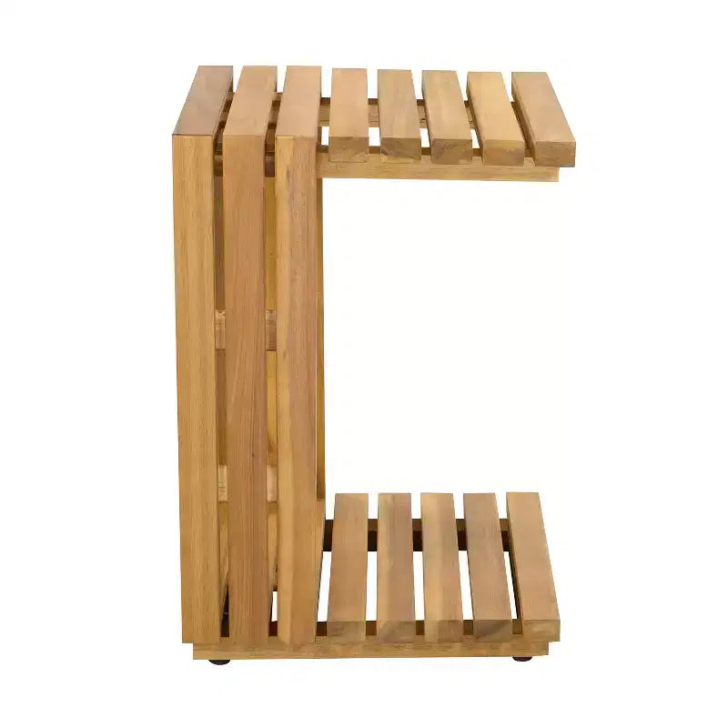 Christopher Knight Home Weston Patio Modern Acacia Wood Club Chair and Side Table 2-Piece Chat Set with Cushions