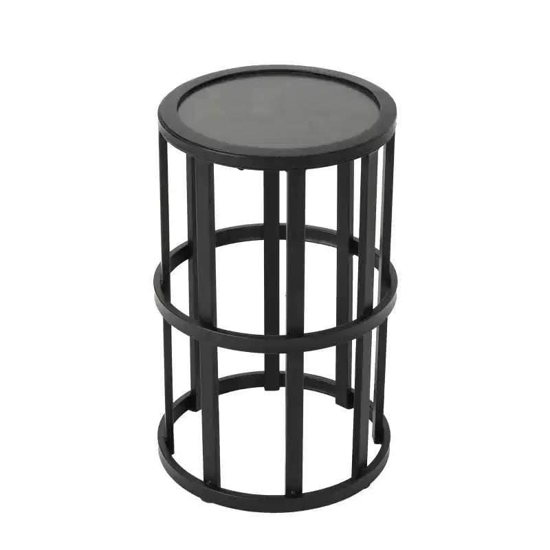 Christopher Knight Home Suriya Modern Acacia Patio Swivel Chairs with Rope Design and Metal Table Set