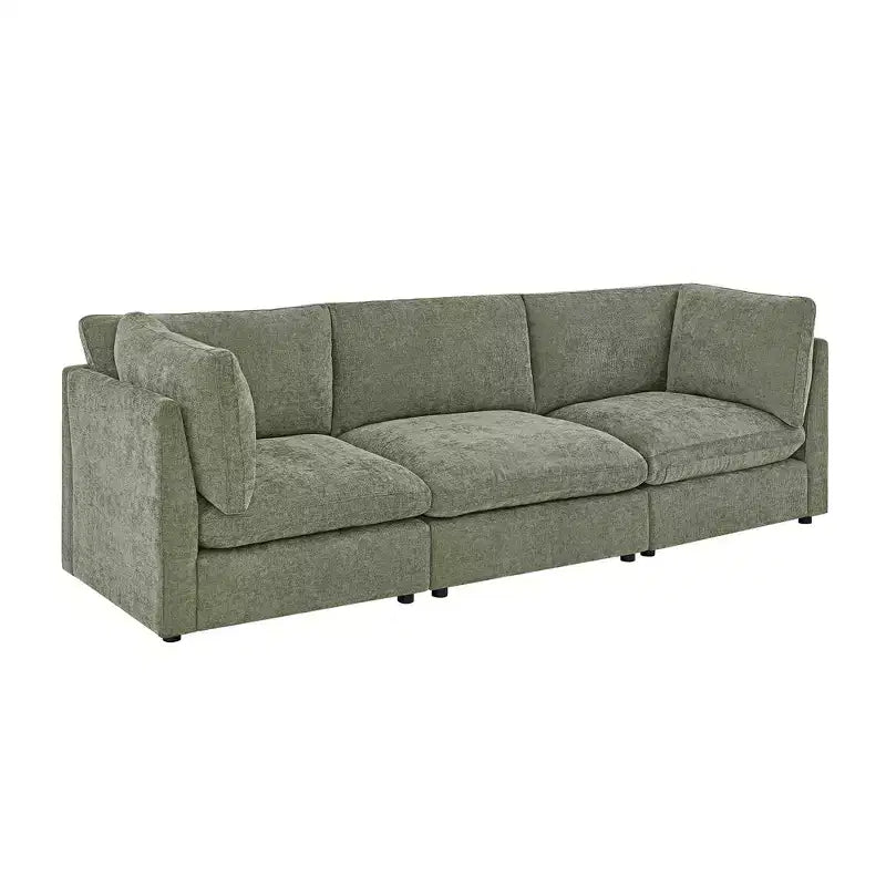 Morden Fort 140'' Modular Sectional Sofa with Storage Ottoman, U Shape Cloud Couch with 22 Deep Seat, Modern Chenille Sectional Sofa for Living Room