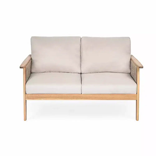 2/4-Piece Patio Conversation Set, Acacia Wood Outdoor Furniture Set with Loveseat Sofa, Table, Chair for Garden/Balcony/Backyard - ModernLuxe