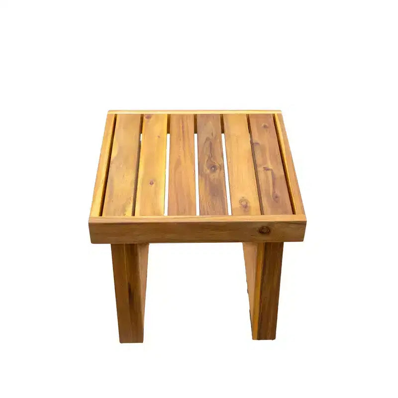 GDFStudio Camille Acacia Wood Outdoor Lounge Chair and Ottoman Set with Cushions