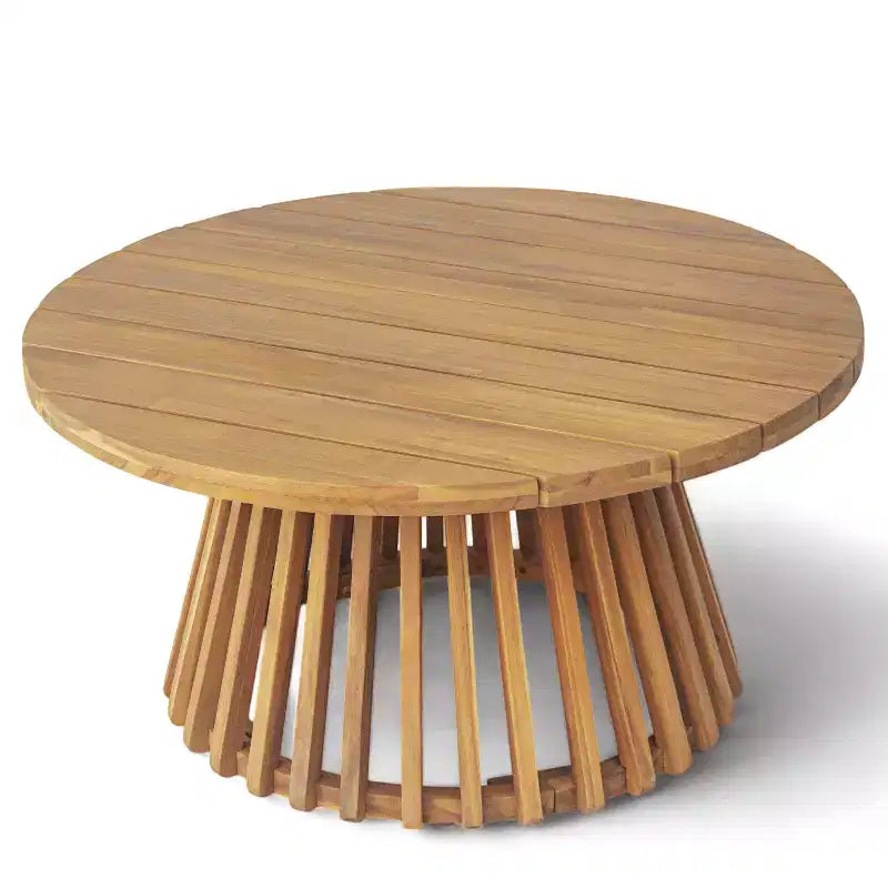 Christopher Knight Home Claremont Patio Modern Acacia Wood 4-Piece Conversation Set Cushions