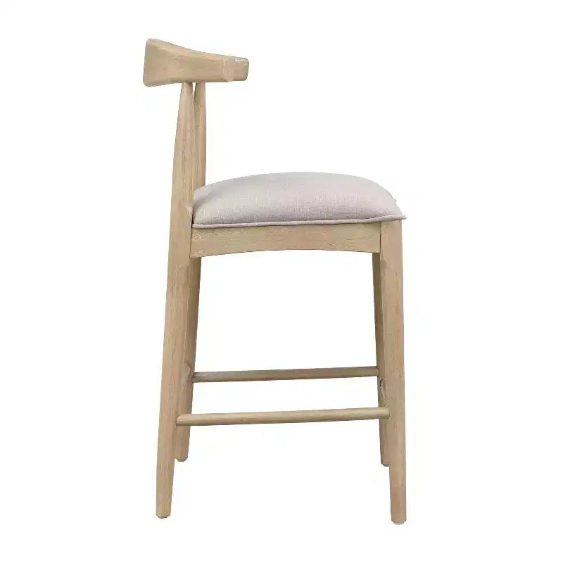 Christopher Knight Home Robert 3 Piece Farmhouse Rubberwood Upholstered Counter Height Dining Chairs with Fluted Table