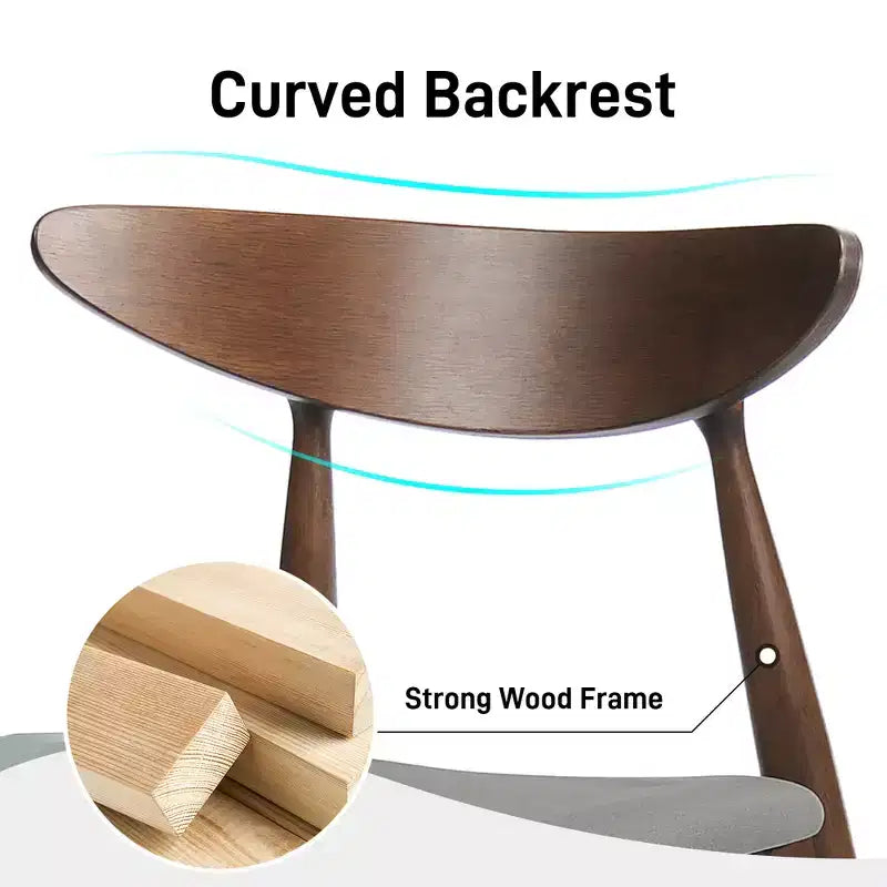 Modern Dining Set for 4, 5 Pieces Rectangular Solid Wood Table Set with 4 Upholstered Chairs for Small Space Kitchen