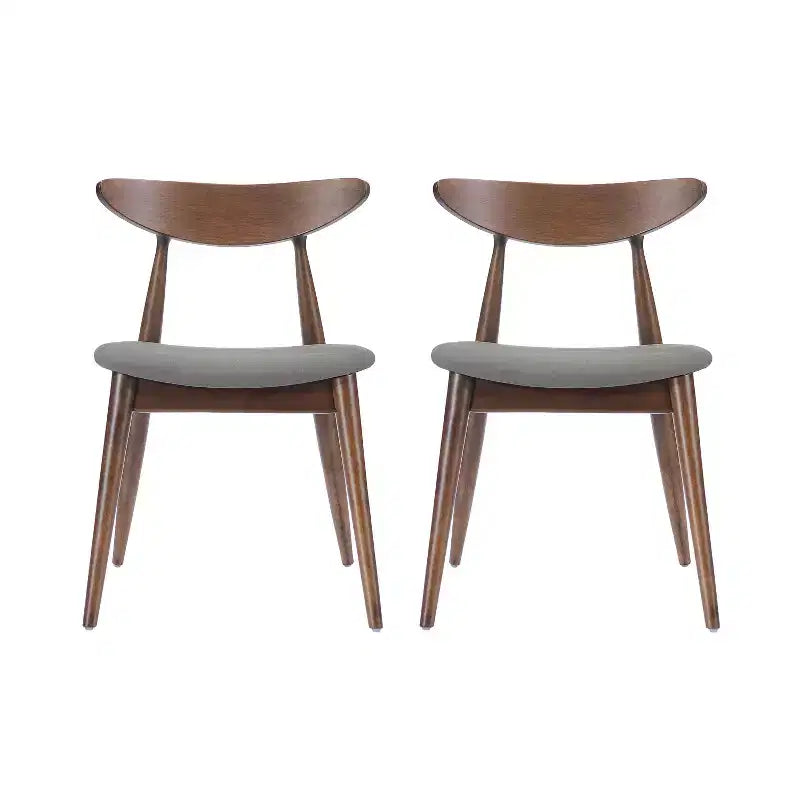 Modern Dining Set for 4, 5 Pieces Rectangular Solid Wood Table Set with 4 Upholstered Chairs for Small Space Kitchen