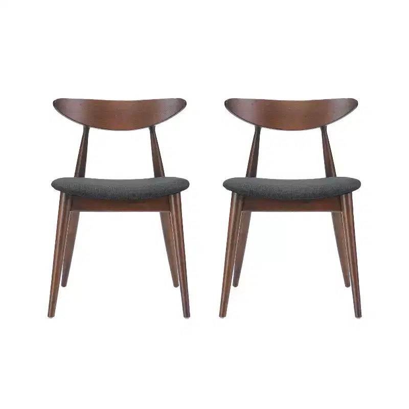 Modern Dining Set for 4, 5 Pieces Rectangular Solid Wood Table Set with 4 Upholstered Chairs for Small Space Kitchen