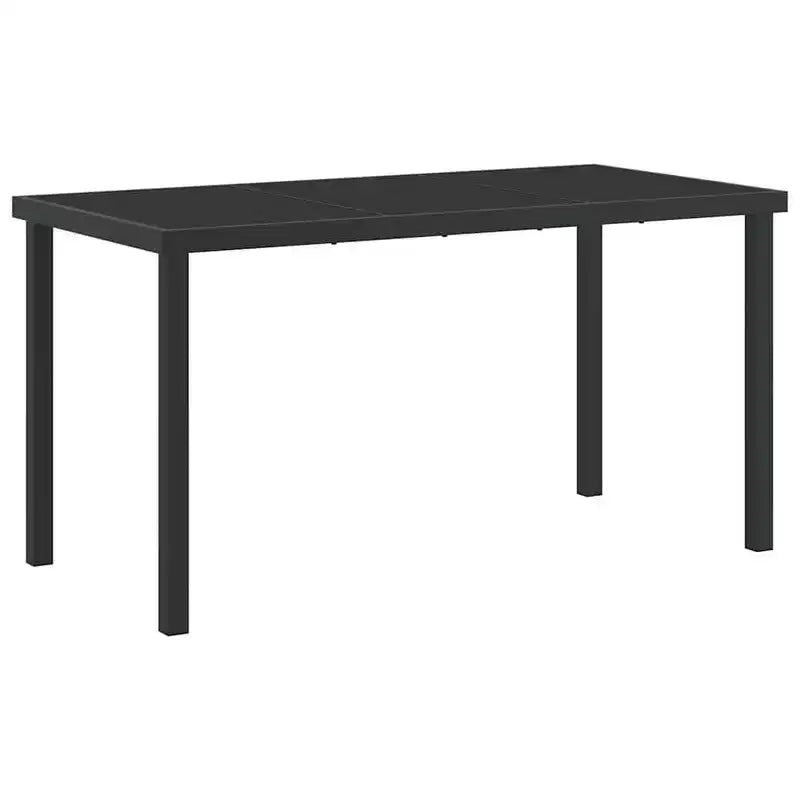 vidaXL Table and Chair Set with Cushion 5 pcs Black PE Rattan