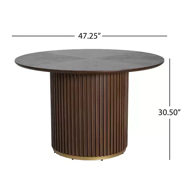Christopher Knight Home Arvind Modern 5 Piece Rubberwood Linen Upholstered Dining Set with Round Table