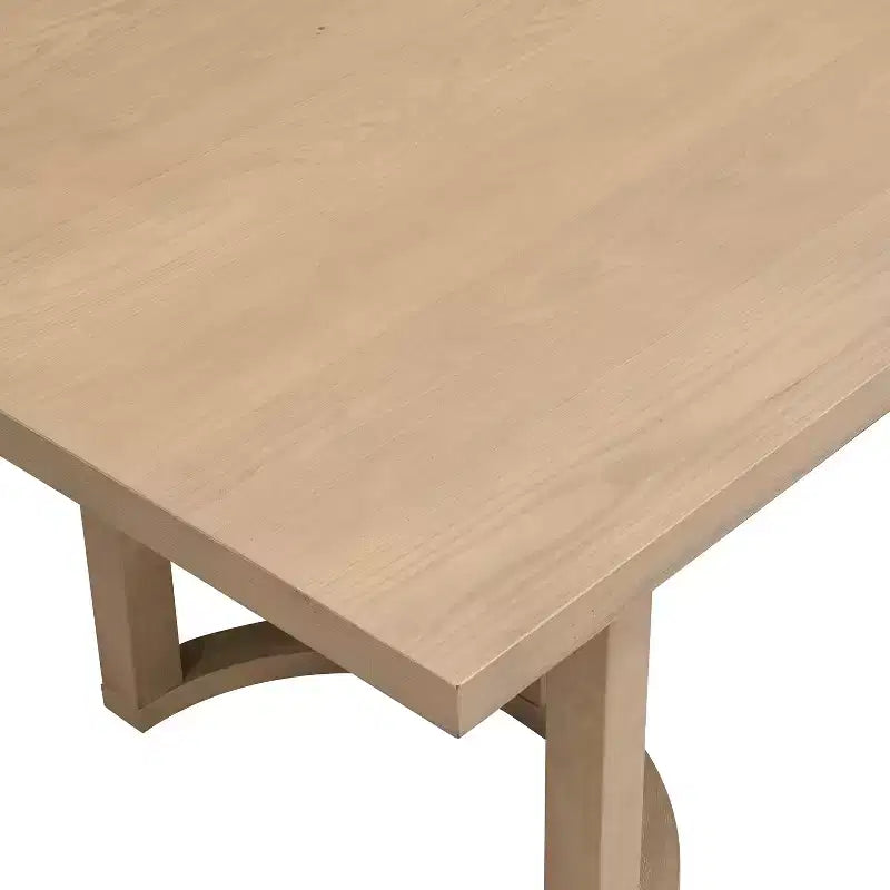Christopher Knight Home Harish Modern 7 Piece Rubberwood Linen Upholstered Dining Set with Rectangular Table