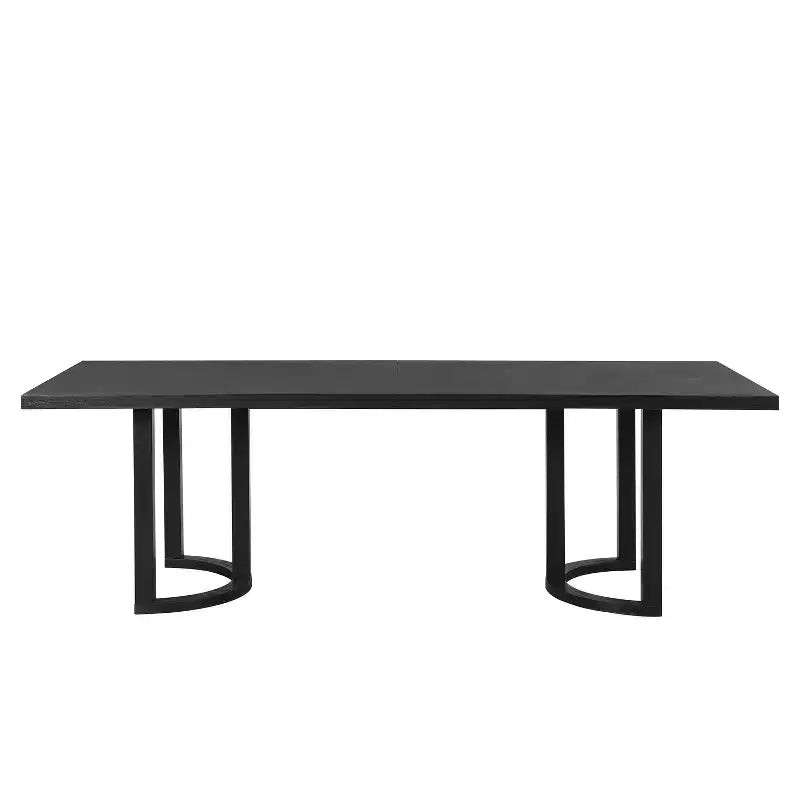 Christopher Knight Home Harish Modern 7 Piece Rubberwood Linen Upholstered Dining Set with Rectangular Table