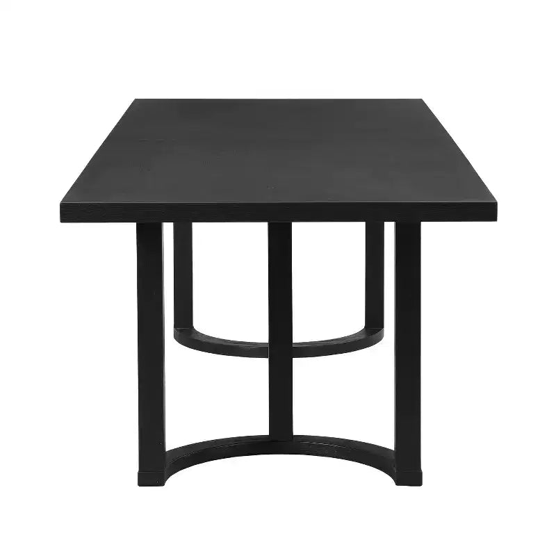 Christopher Knight Home Harish Modern 7 Piece Rubberwood Linen Upholstered Dining Set with Rectangular Table