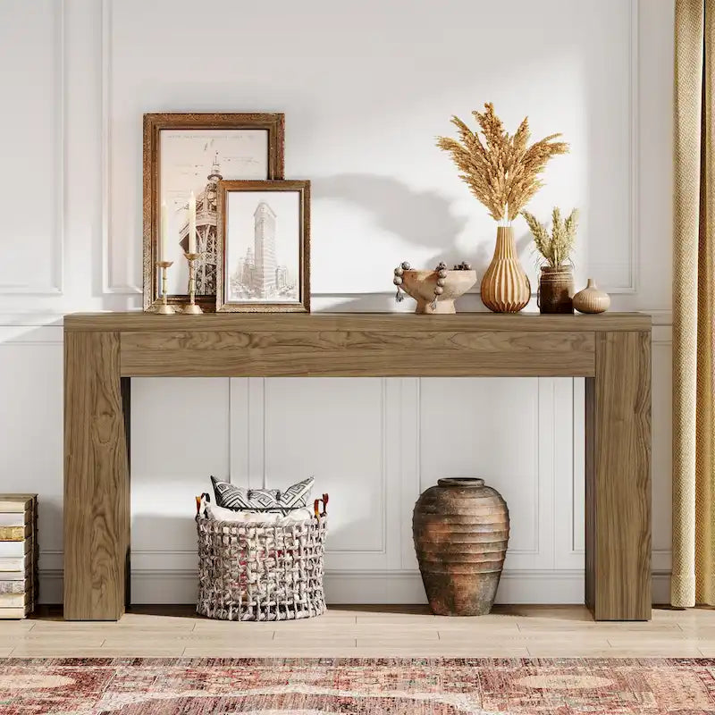 Console de style campagnard en bois composite de 150 cm